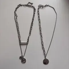 シルバーチェーンネックレス　セット販売
