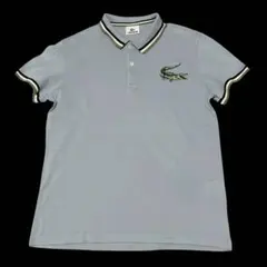 レア　LACOSTE ラコステ　リアルワニ刺繍コットン鹿の子半袖ポロシャツ2