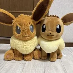 ふわふわ抱きぬいぐるみ　イーブイ　ポケモンセンター限定 ＋ゲーセンイーブイのサムネイル