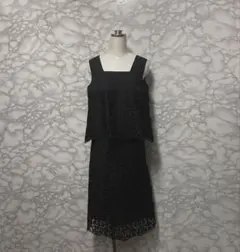 極美品 ESTNATION 裾レース バックリボン ノースリーブ 上品 ブラウス