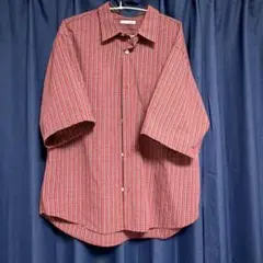 GU 半袖チェックシャツ XL