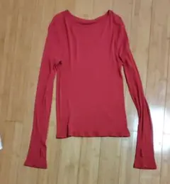 GU STYLE-HEAT 赤 L 12分丈 長袖トップス