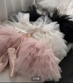 トリートユアセルフ　ピンク チュール フレアミニスカート