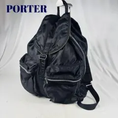 PORTER タンカー バックパック 巾着 リュック A4可　ブラックのサムネイル