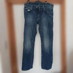 ユニクロストレートデニム 29 (73cm) ダークブルー