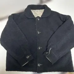 リバーシブル　フリースジャケット・ボアジャケット 黒 ベージュ