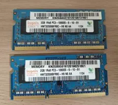 hynix DDR3 ノートPC用メモリ 2GB 2枚セットのサムネイル