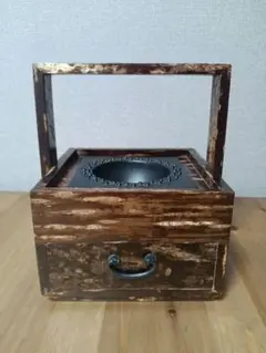 桜皮細工 持ち手付き煙草ケース/灰皿