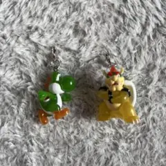 スーパーマリオ　めじるしアクセサリー　ヨッシー　クッパ