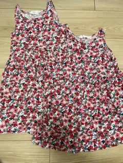 H&M 花柄ノースリーブワンピース 2枚セット