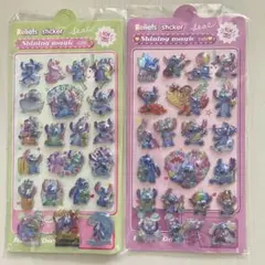 スティッチ★オーロラシール２点セット★ボンボンドロップシール風