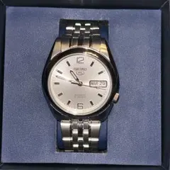 【極美品/裏スケ】SEIKO 5 セイコー5 自動巻き シルバー文字盤 希少