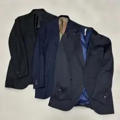 ネイビー ブラック ビジネスジャケット 3着セット
