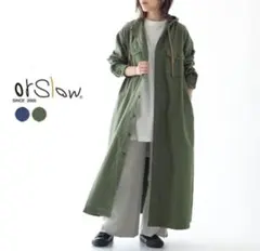 未使用 2.6万 orslow オアスロウ フード付 ロングシャツワンピースのサムネイル