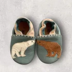 【KUROSAWA】本革 くま ベビー ファーストシューズ 13cm