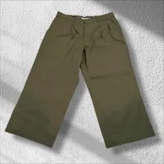 クロコダイル　ツータックチノワイドパンツ　コットン　ストレート