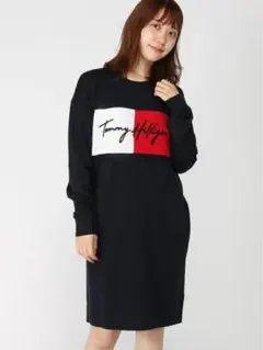 Tommy Hilfiger★ TH Warm ロゴニットワンピース★S