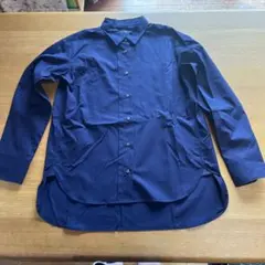 ユニクロ　「+J」ネイビー ボタンアップシャツ 長袖　Mサイズ