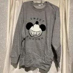 Disney ミッキーマウス スウェットシャツ グレー　体感XL 着用1回