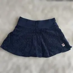 新品未使用タグ付き‼️フィラ　ベロア素材スコート　ホワイト　ネイビー　Lサイズ 新品未使用タグ付き‼️フィラ ベロア素材スコート ホワイト