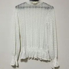 GU レース シアートップス シースルー