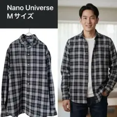 だ*ん様 Nano Universe チェック柄 Mサイズ 長袖シャツ