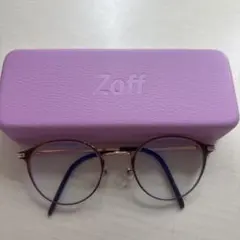 Zoff ブルーライトカットPCメガネ　ピンクゴールド