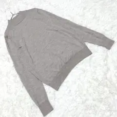 ウール100% 『無印良品』 (L) ハイネックニット セーター 無地 シンプル