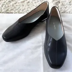 オリエンタルトラフィック センターシームバブーシュ パンプス 38 ブラック 黒