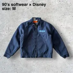 90's softwear 中綿ワークジャケット　ディズニーキャスト仕様＊希少＊