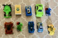 ミニカーセット 10台 バス・バイク付き