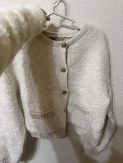 ZARA ホワイト カーディガン