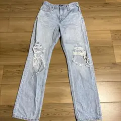 UNIQLO JEANS ダメージストレートジーンズ