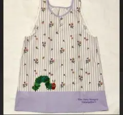 学研すてきな先生*はらぺこあおむし パープルストライプエプロン新品未使用