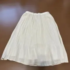23区 XXS シフォンスカート　淡いベージュ　プリーツ　膝丈