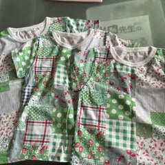 新品韓国子供服半袖Tシャツ9095双子三子コーデ