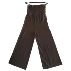 【エストネーション】ブラックサロペット ワイドレッグ 調整可能なストラップ