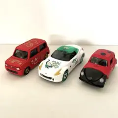 福徳トミカ 3台 ラパン 卯 / フェアレディZ 孔雀 / スバル360 天道虫
