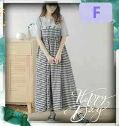 涼しげな清楚形❣️キャミソールワンピース　ギンガムチェック