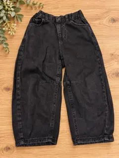 ブラック デニムパンツ 長ズボン　110