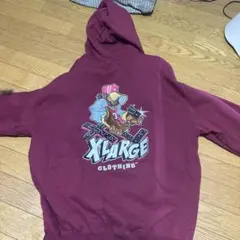XLARGE バーガンディ パーカー