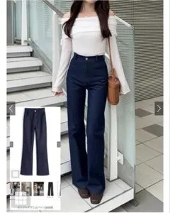 グレイル　ai205 セミフレアデニムパンツ L インディゴ　新品同様