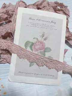 №341　ピンク色ケミカルレース