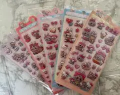 ラブブ LABUBU ボンボンドロップシール 5枚セット