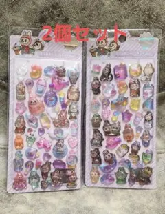 LABUBU ボンボンドロップシール 2枚セット シール