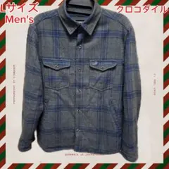 クロコダイル Lサイズ チェックシャツ　古着　Lサイズ　Men's