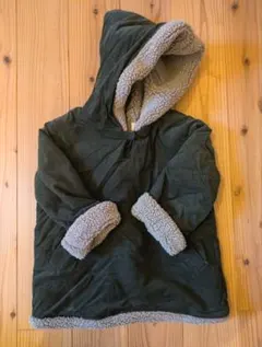 小人コート menina ボアフーディーコート sサイズ グリーン