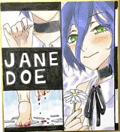 手描き アナログ イラスト 色紙 ファンアート レゼ　コピック 手描き アナログ イラスト 色紙 ファンアート レゼ コピック