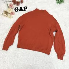 s.1866【ギャップ】長袖 ニット ハイネック シンプル 派手色 オレンジ