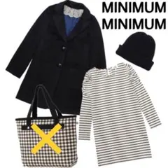 MINIMUM＊コーディネート3点セット(チェスターコート・ワンピ・ニット帽)